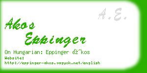 akos eppinger business card
